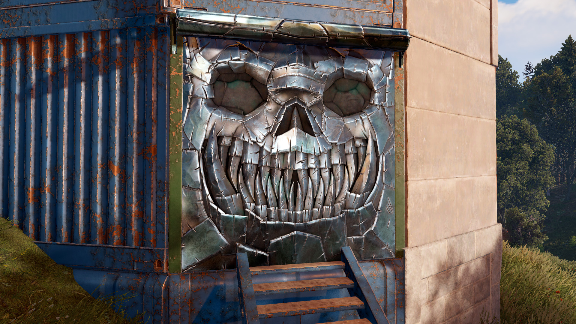 Twisted Metal Garage Door