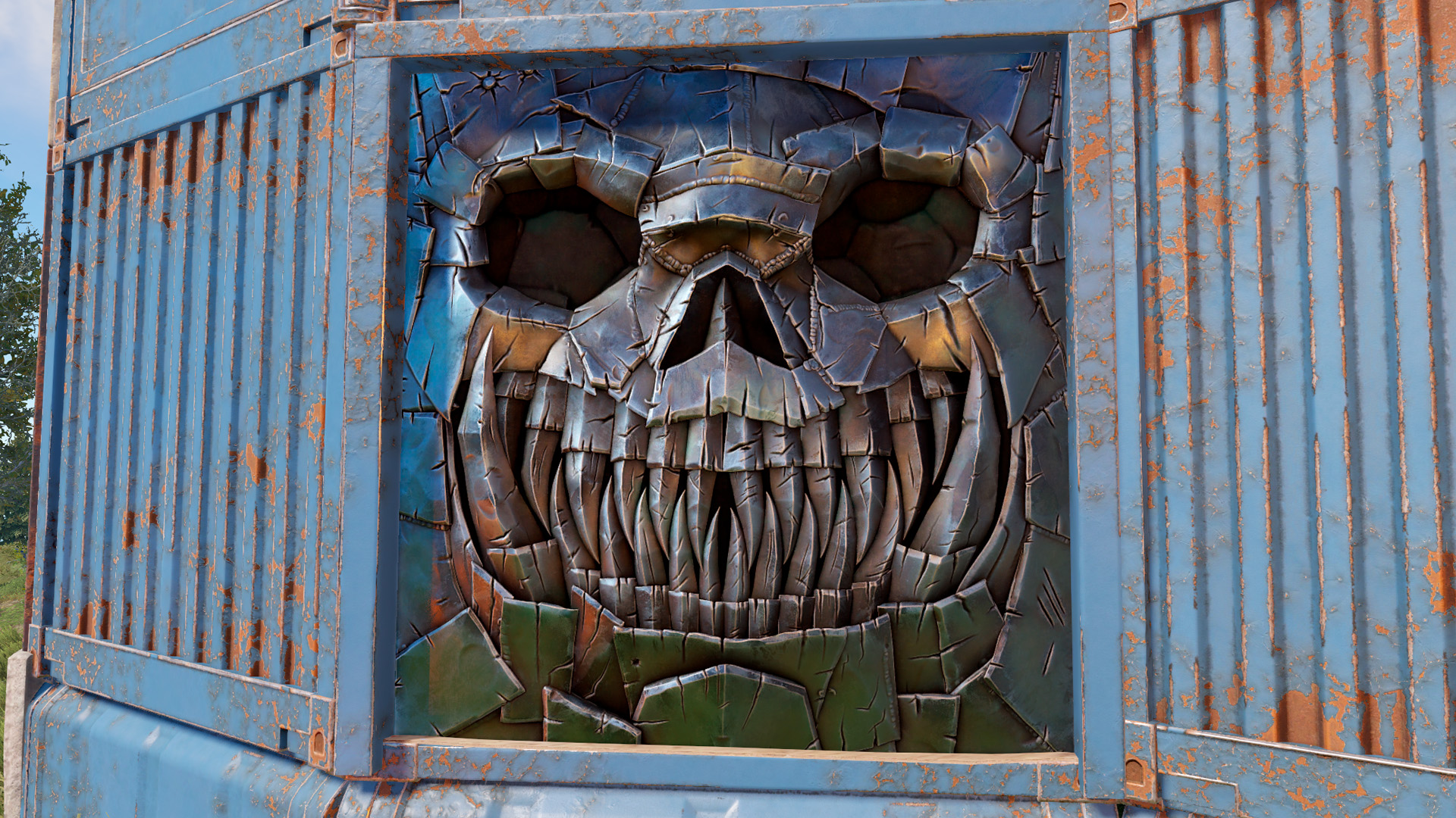 Twisted Metal Garage Door
