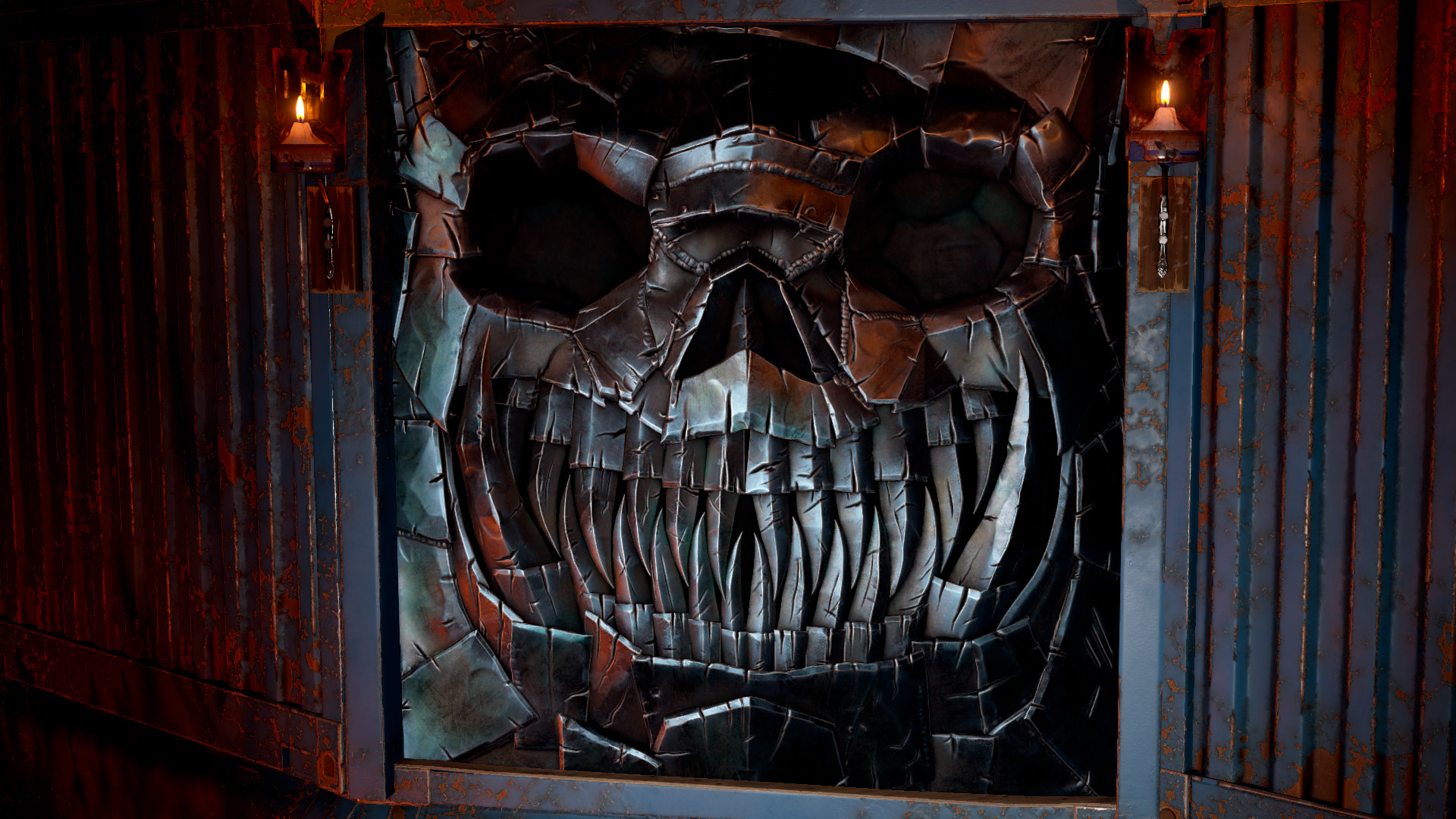 Twisted Metal Garage Door