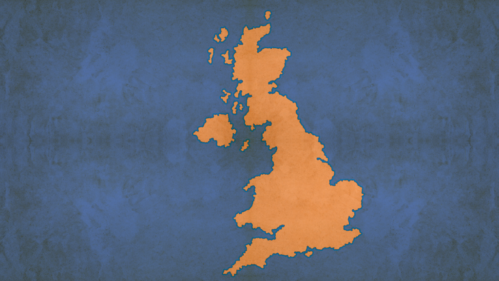 United Kingdom Map(No Country)