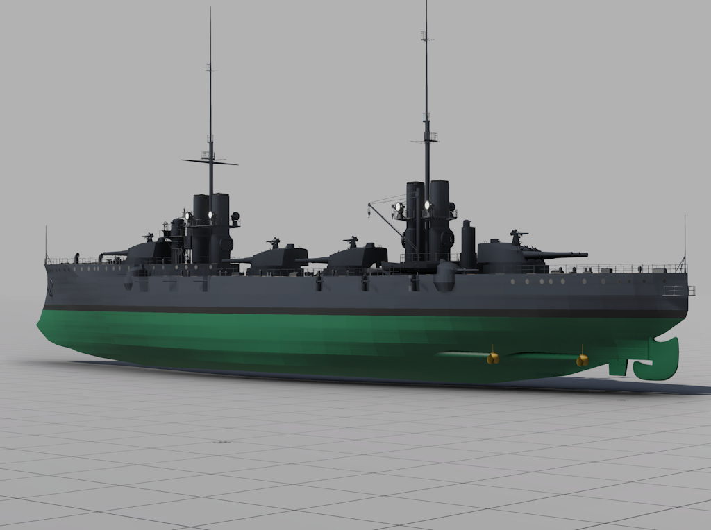 Italian battleship Dante Alighieri Remake