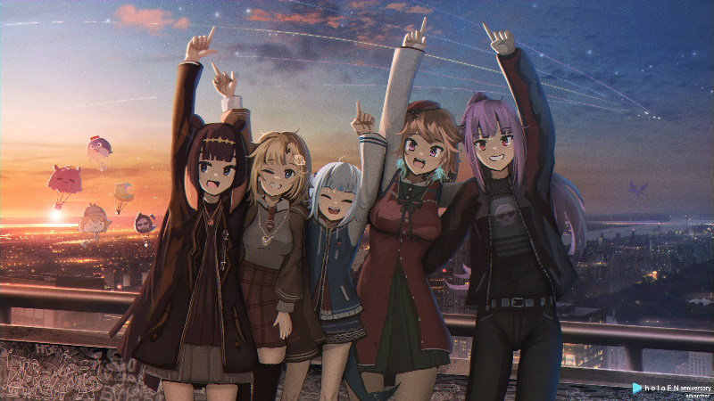 Hololive Myth 1st Anniversary Wallpaper 4K