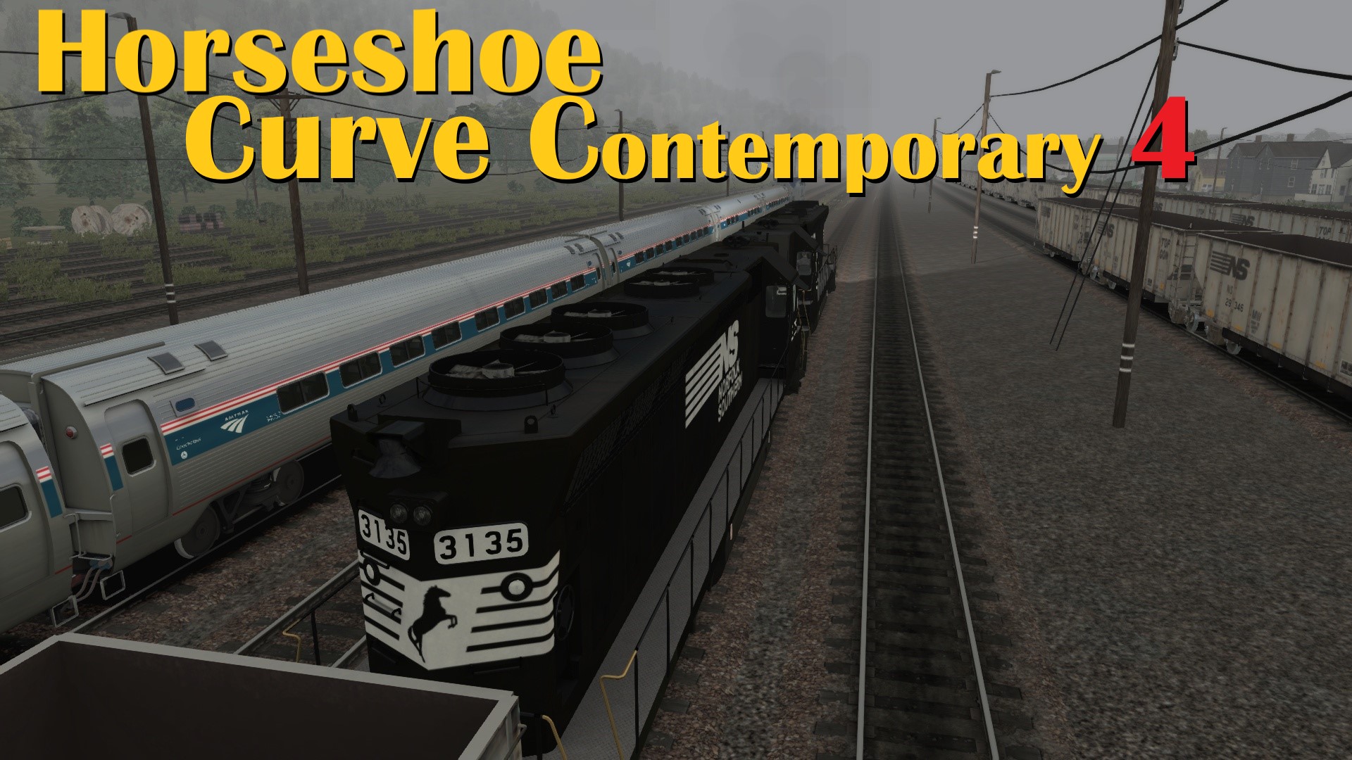 N.S1214 Horseshoe Curve Norfolk Southern SD45 Johnstown to South Fork