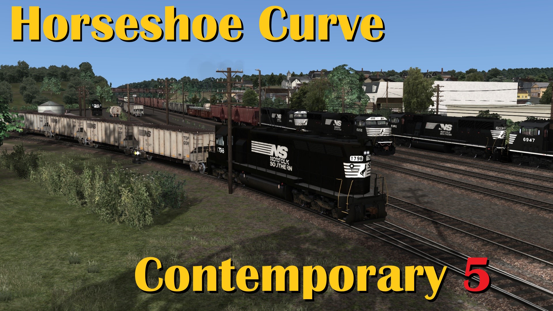 N.S1215 Horseshoe Curve Norfolk Southern EMD SD45 Cresson Marshalling