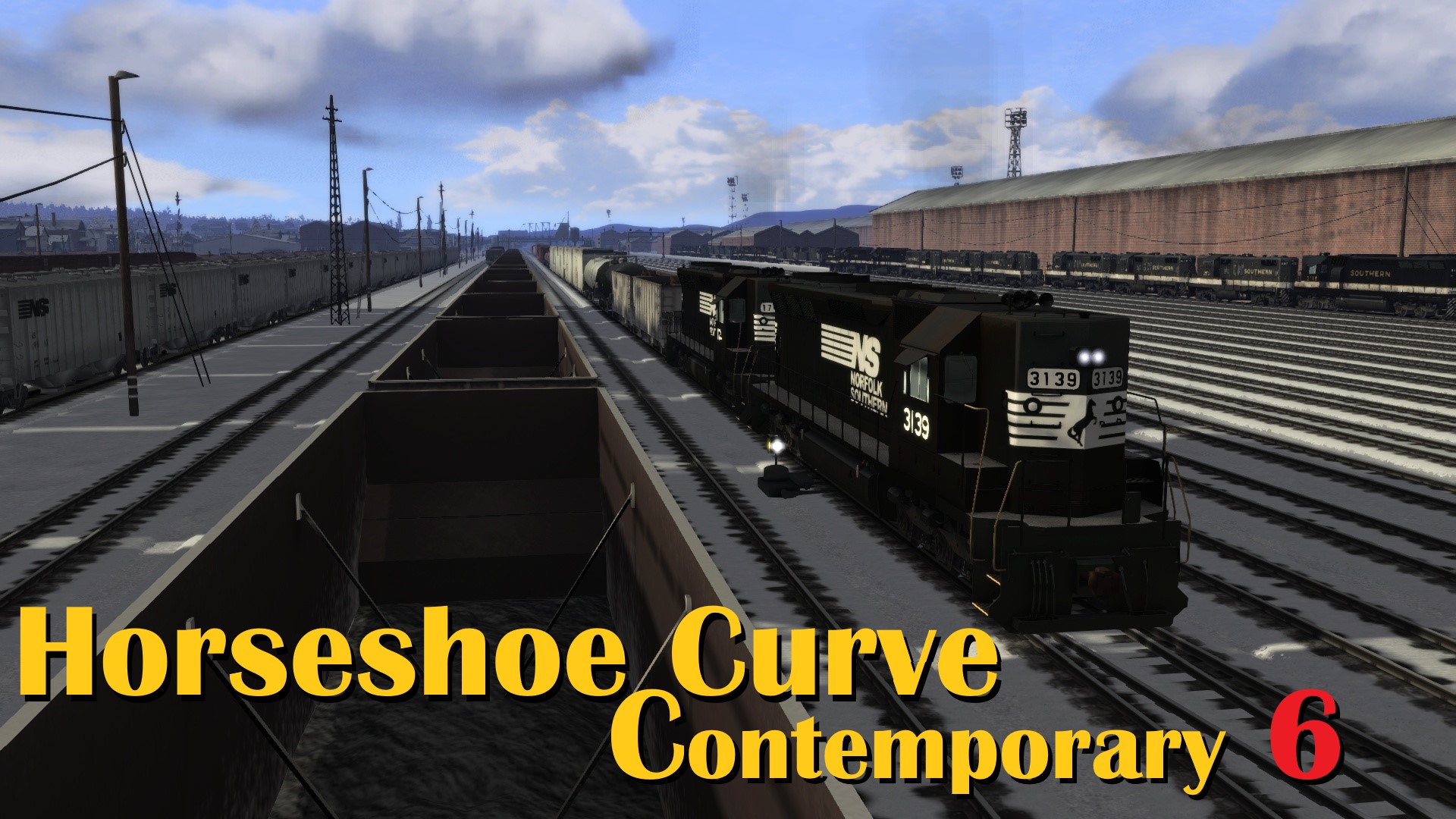 N.S1216 Horseshoe Curve Norfolk Southern EMD SD45 into the yard at Altoona