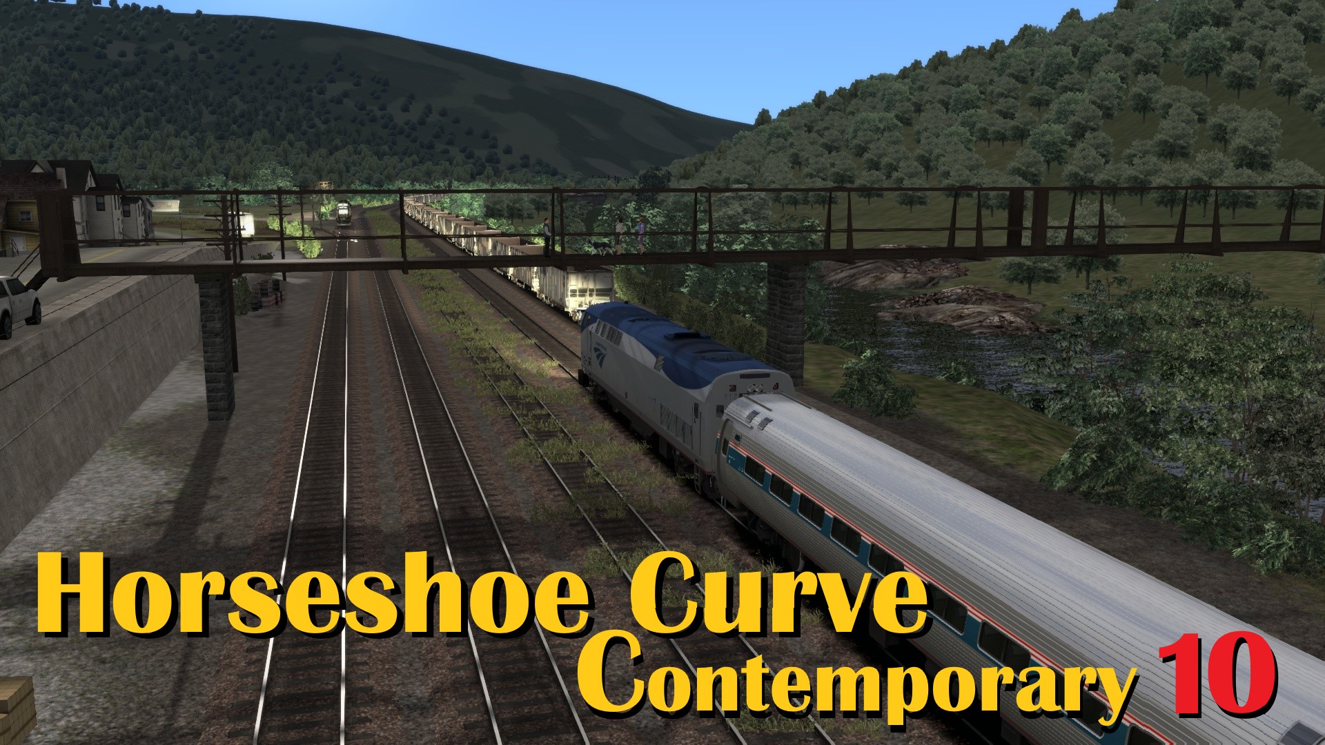 N.S1220 Horseshoe Curve Amtrak Pennsylvanian to Johnstown
