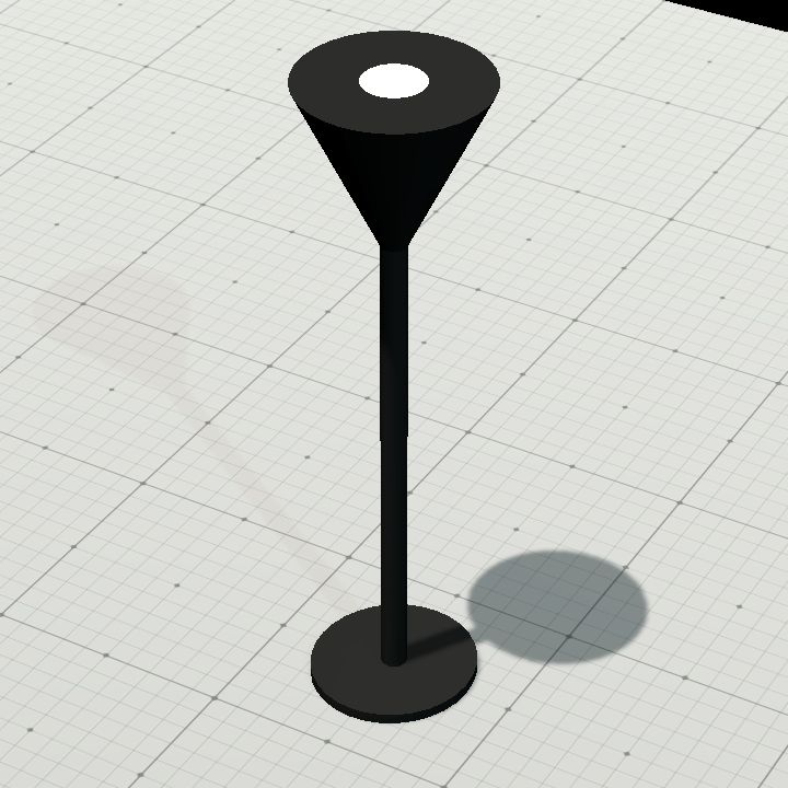 simple standing floor lamp black