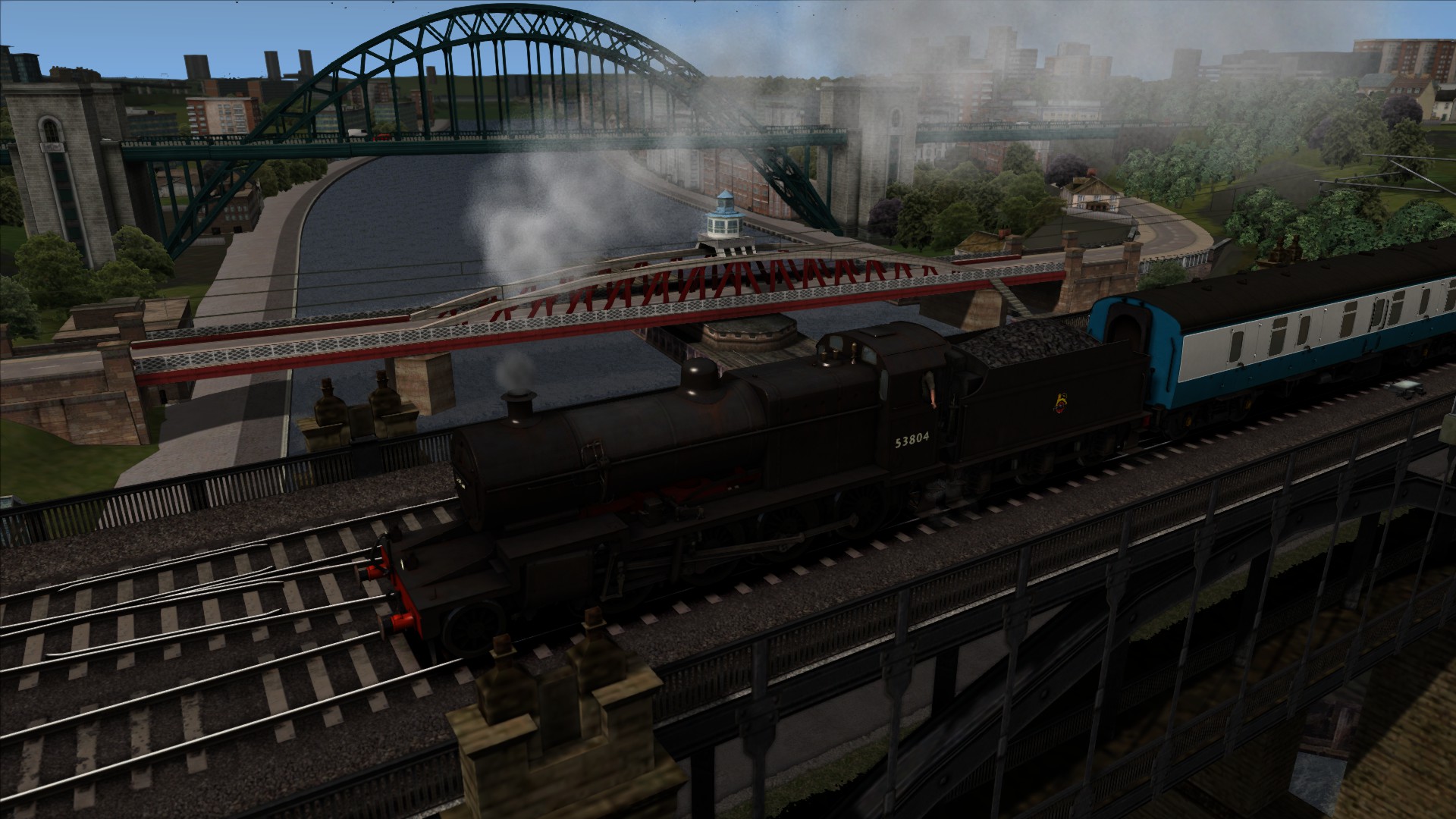 ( Revised ) Steamfest Train Class 53804 with 7 Passenger cars Newcastle to Middlesbrough Special Service