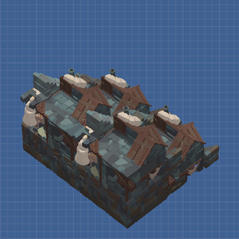 Tiled housing for those long walls.