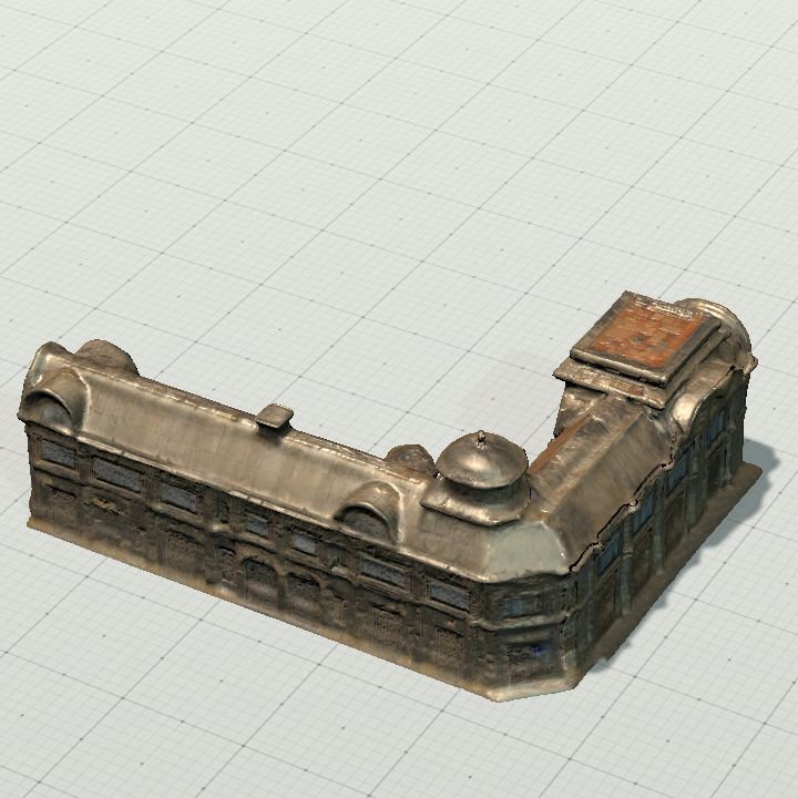 L-shape Metallic Building