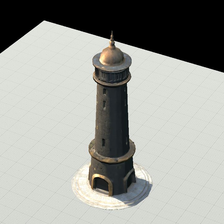 Tower w/ Round Base Dome Roof Spikes 4