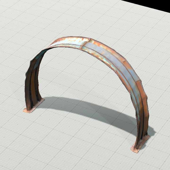Arch w/ Bronze and Rusty Steel 1