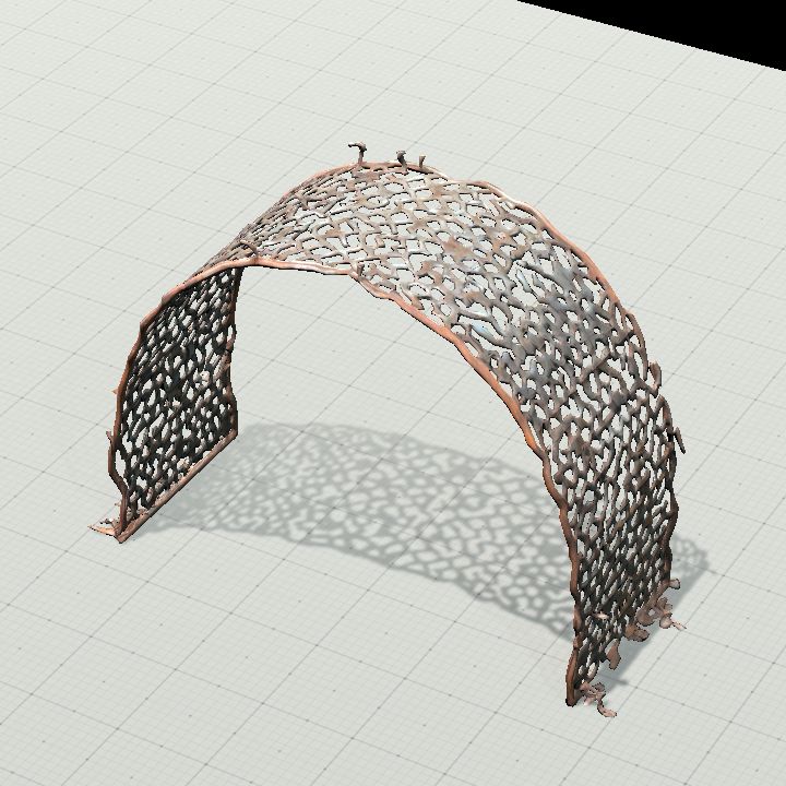 Arch w/ Rusty Iron Mesh