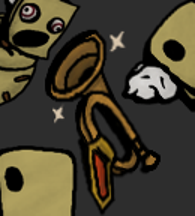 Faust's trumpet, but with Plush Friend.