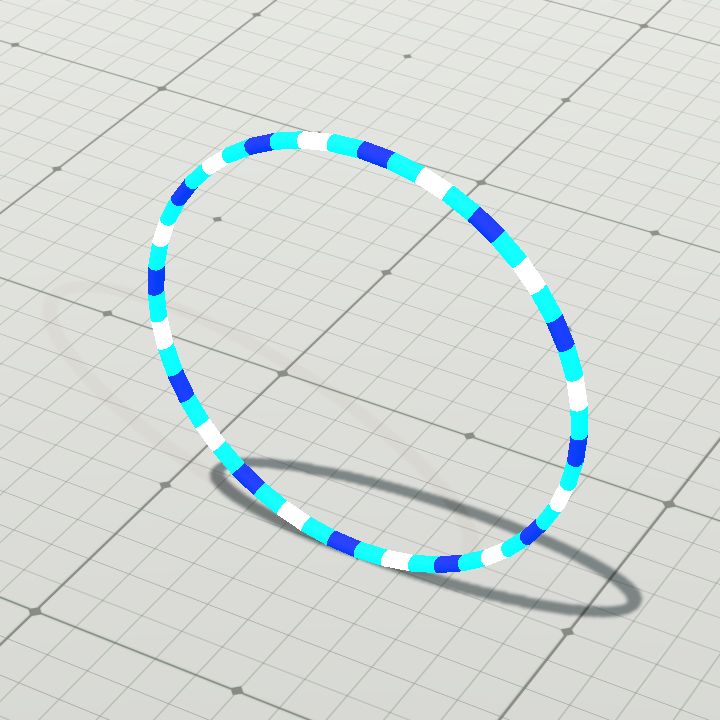 Rotating rings - blue 2x