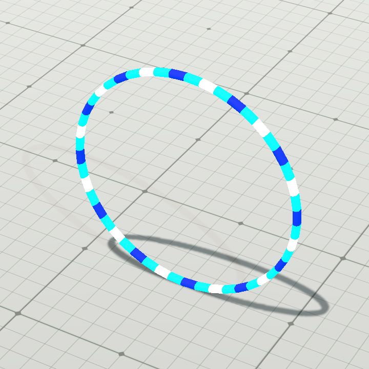 Rotating rings - blue 4x