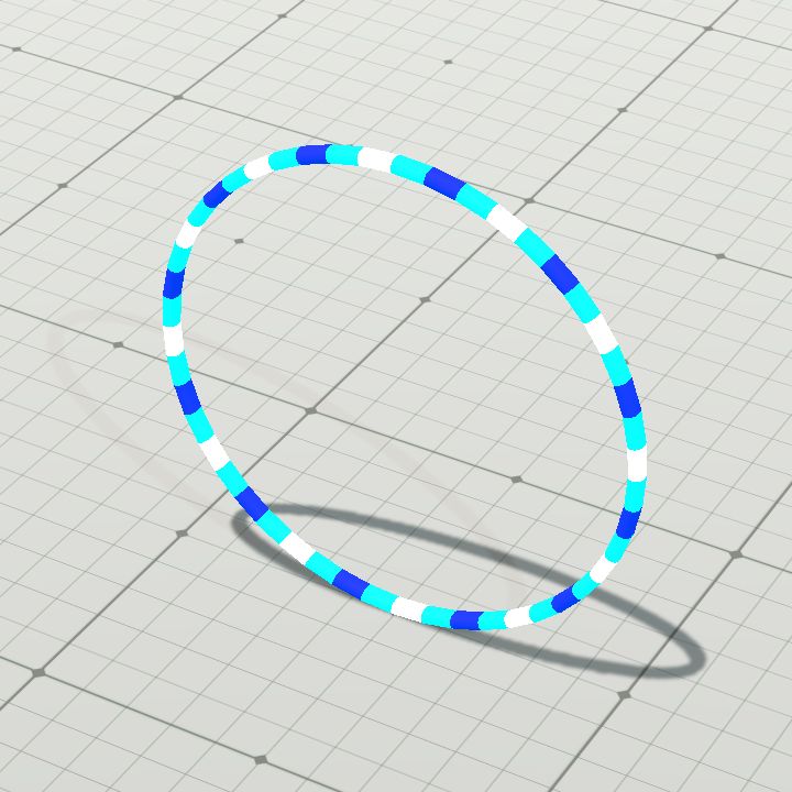 Rotating rings - blue static