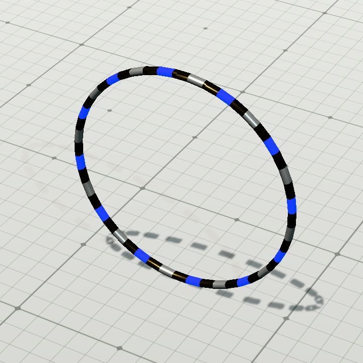 Rotating rings - metallic bronze 1x