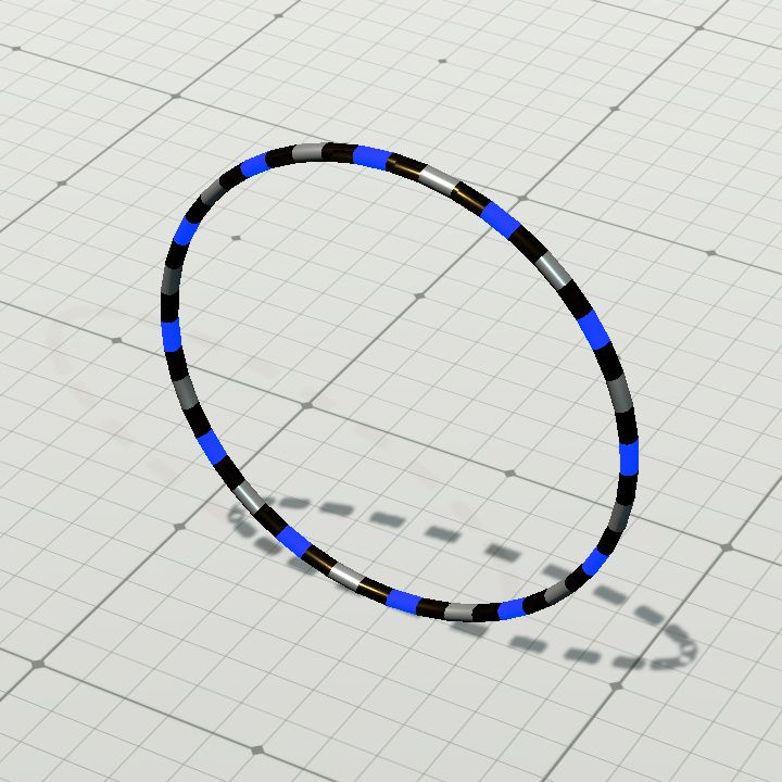 Rotating rings - metallic bronze 2x