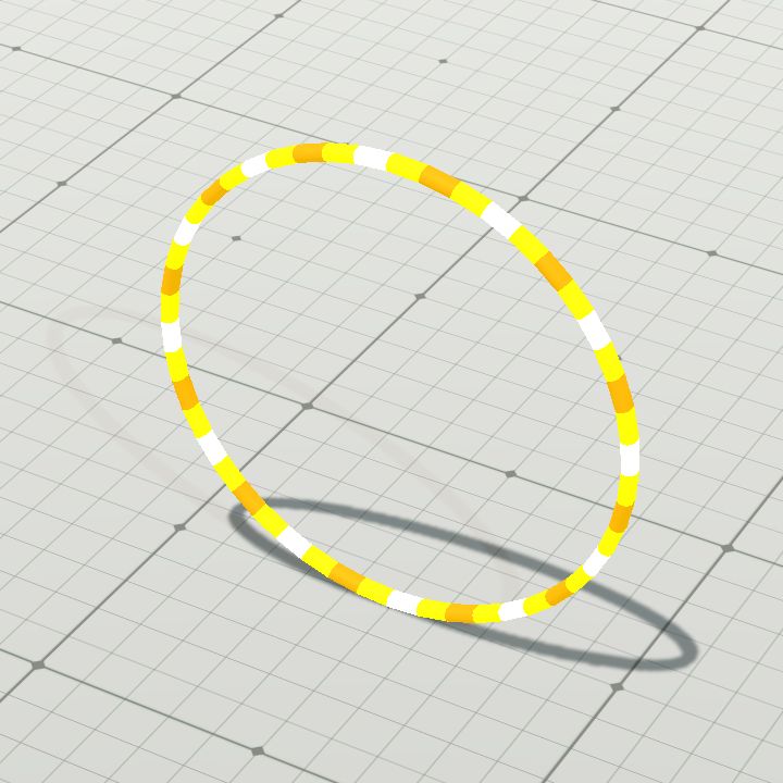 Rotating rings - yellow static