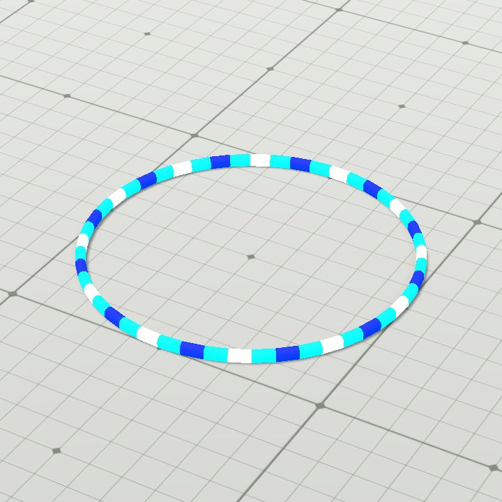 Rotating rings - blue static flat
