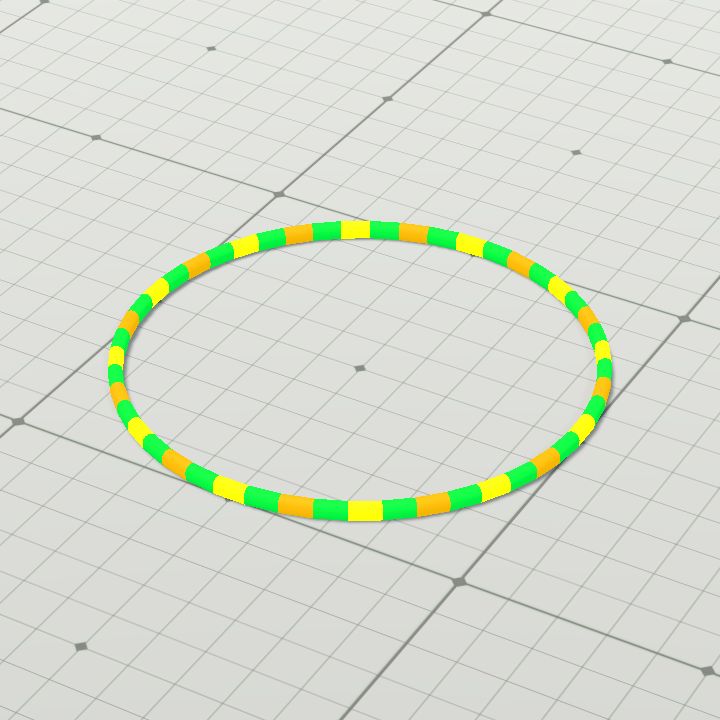 Rotating rings - green 1x flat