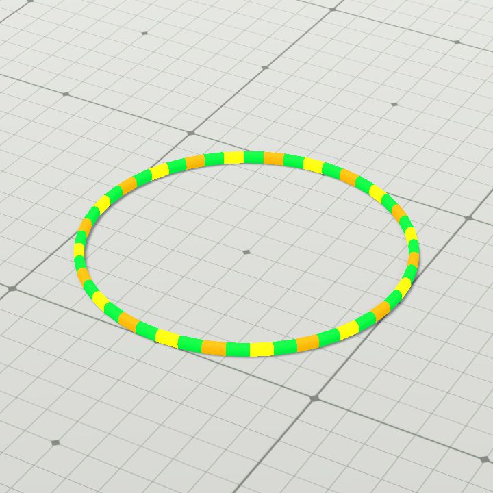 Rotating rings - green 2x flat