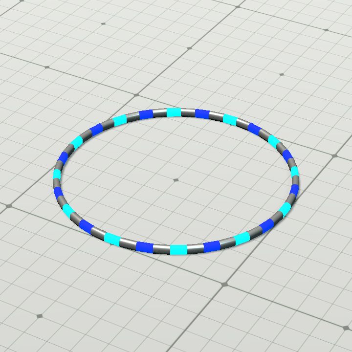 Rotating rings - metallic 1x flat