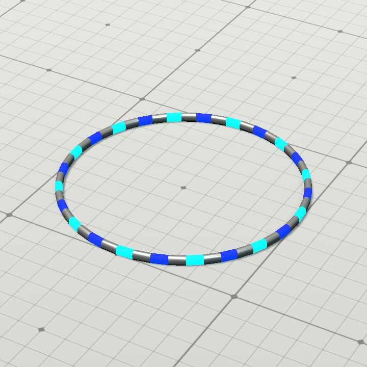 Rotating rings - metallic 2x flat