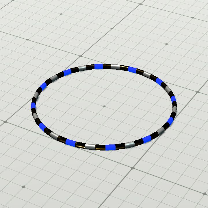Rotating rings - metallic bronze 2x flat