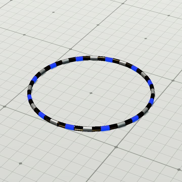 Rotating rings - metallic bronze 4x flat