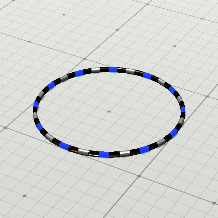 Rotating rings - metal bronze stat flat