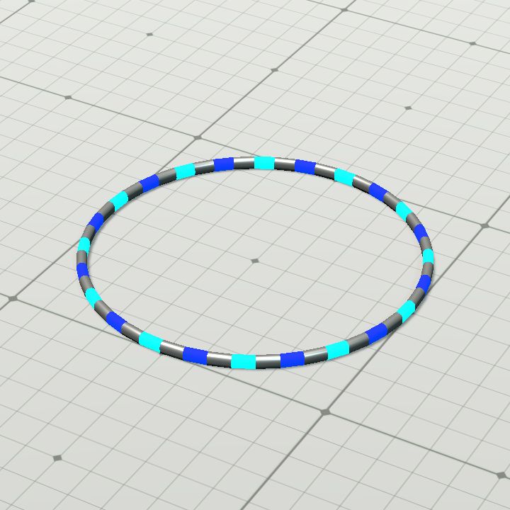 Rotating rings - metallic static flat