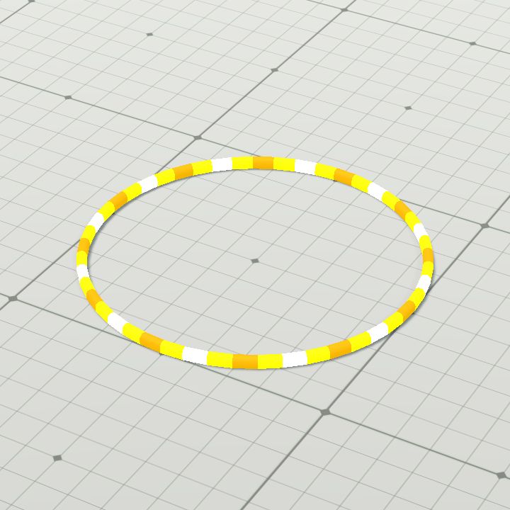 Rotating rings - yellow 4x flat