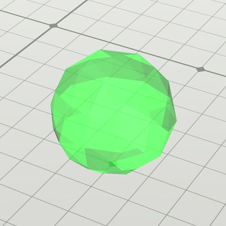 Crystal floating green