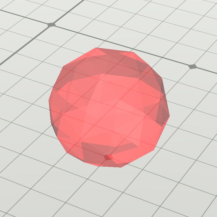 Crystal floating red