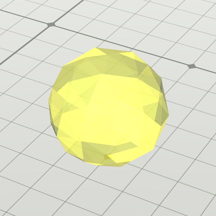 Crystal floating yellow