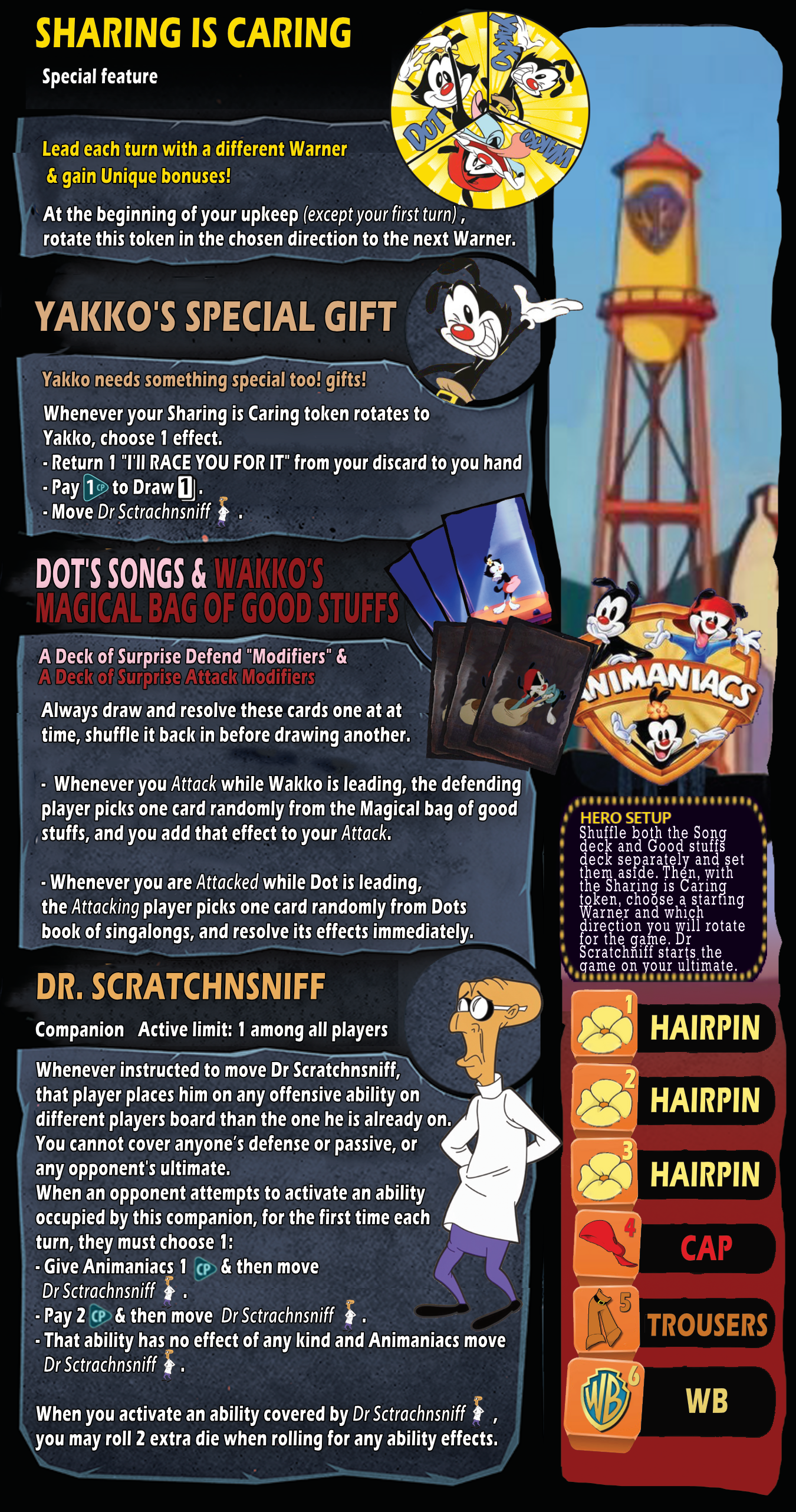 Animaniacs Dice Throne Homebrew: finished PnP ready