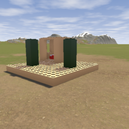 Minecraft like desert ecosystem