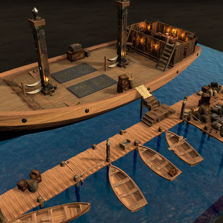 Docked Ship - Captains Quarters