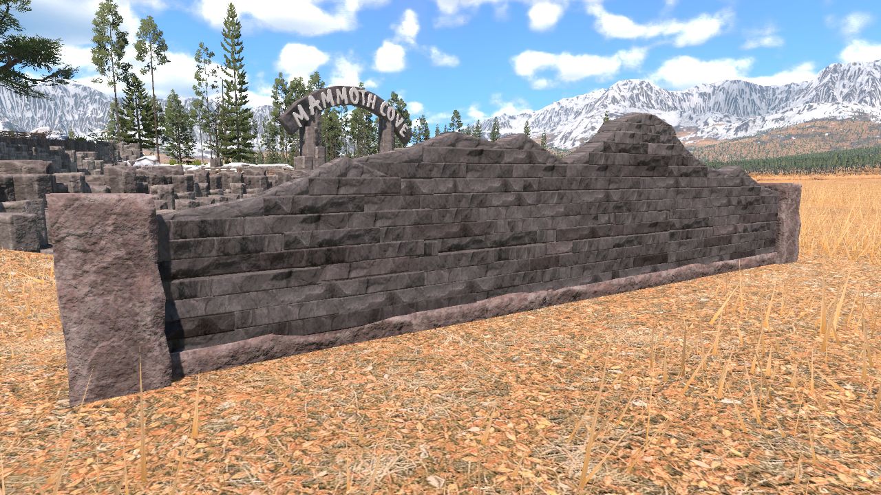 stone wall mountain shape