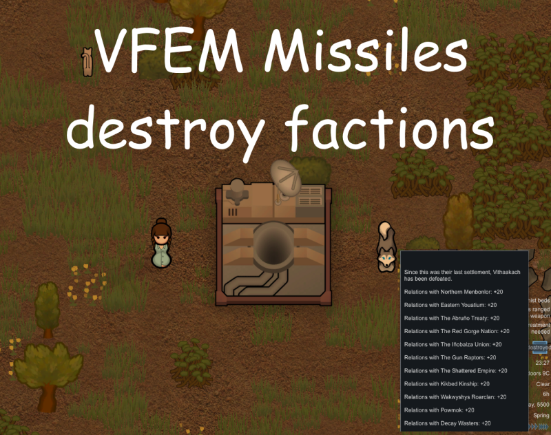 VFEM Missiles destroy factions
