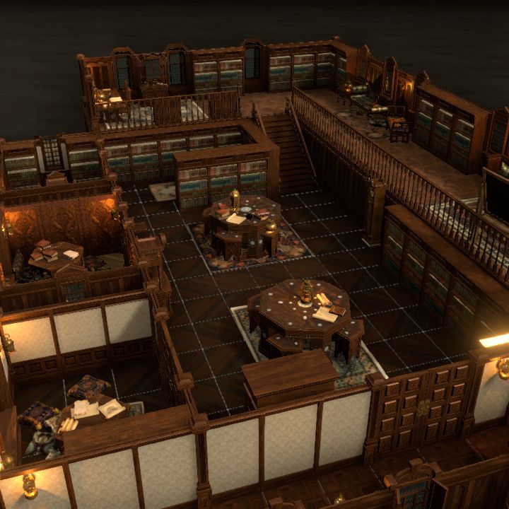 Small two-story library