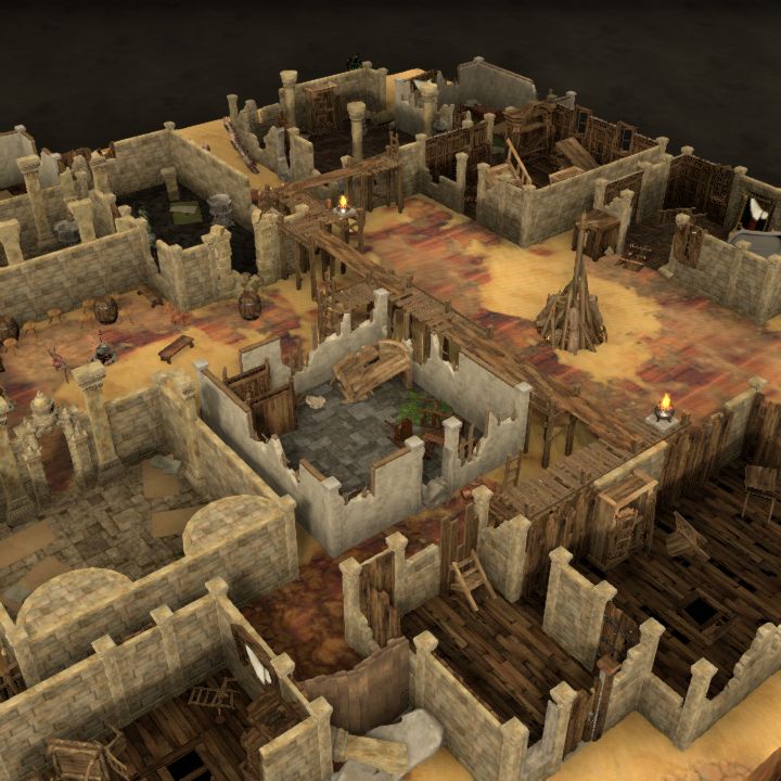 Bandit camp in desert ruins