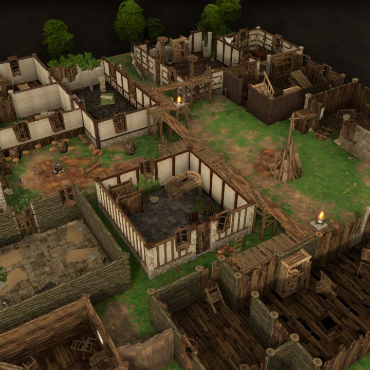 Bandit camp in a ruined forest village