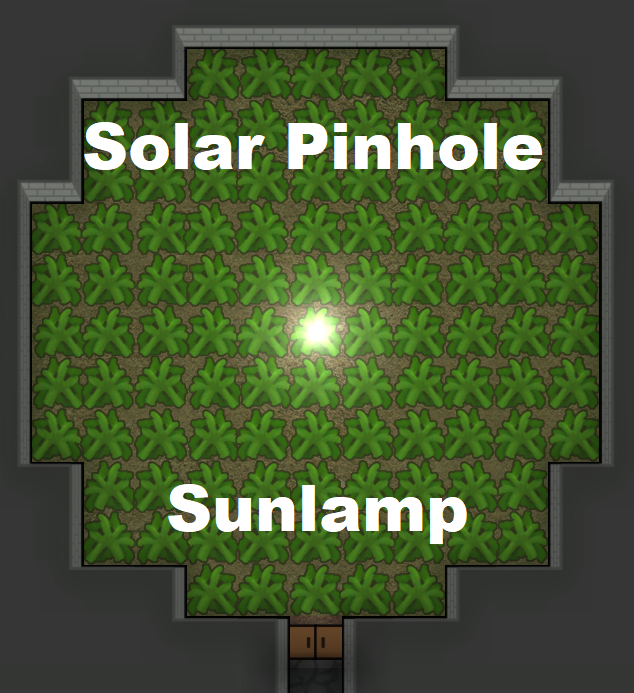 Solar Pinhole Sunlamp mod preview for RimWorld