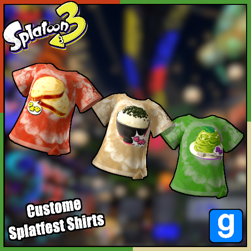 Splatoon 3 Custome Splatfest Shirts (Bread, Rice, Pasta)