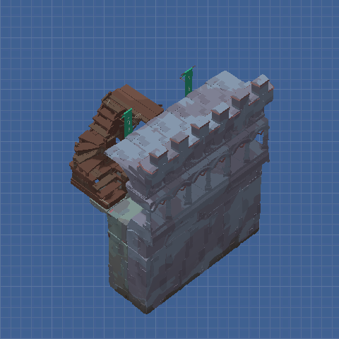 Optimal defensive wall- Max integerity Advanced stone parts, Basic wood parts.