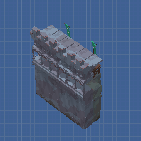 Optimal defensive wall- Max integerity Advanced stone parts, Basic wood parts. (stairless version)