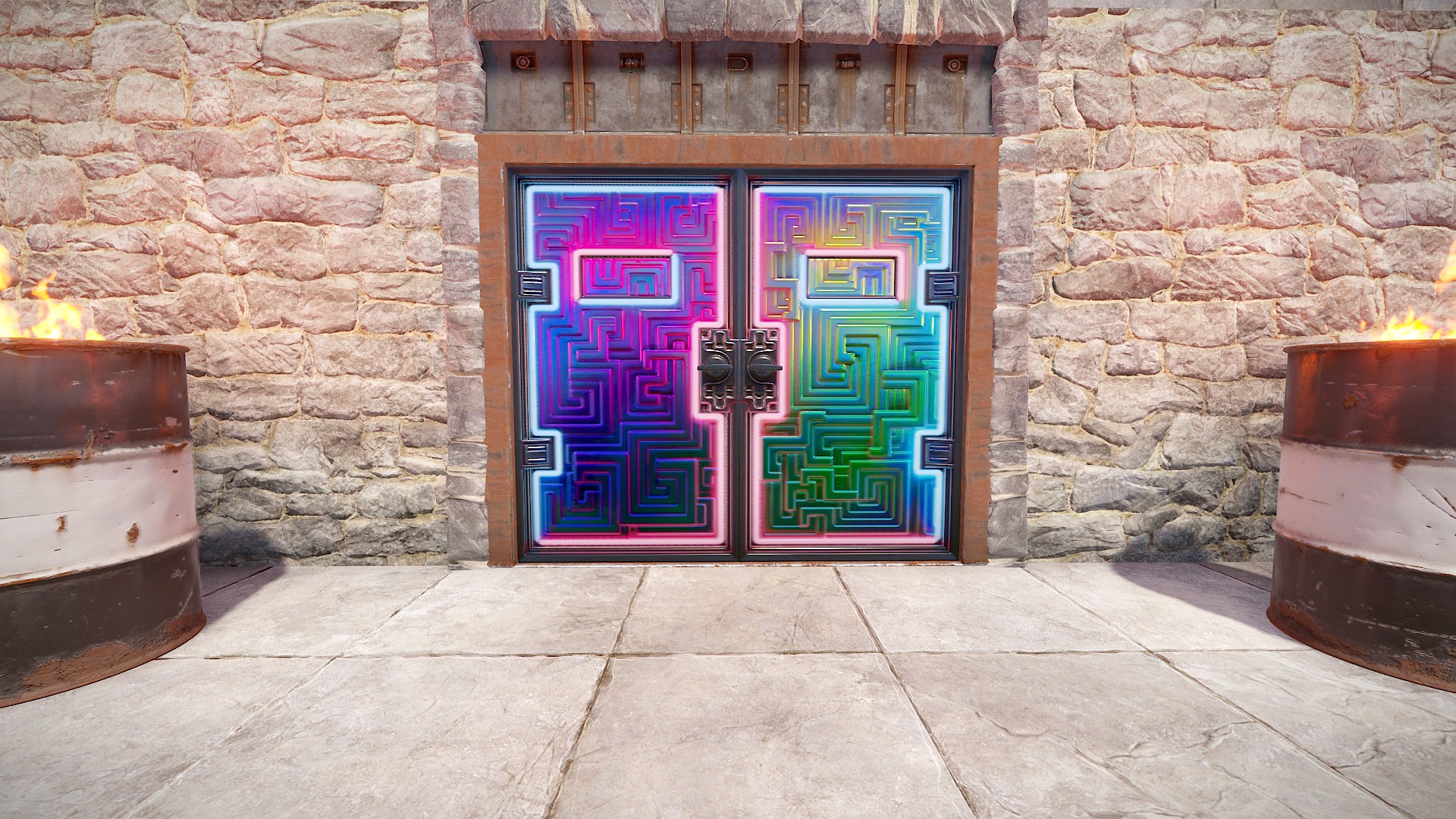 Neon Bismuth Armored Double Door